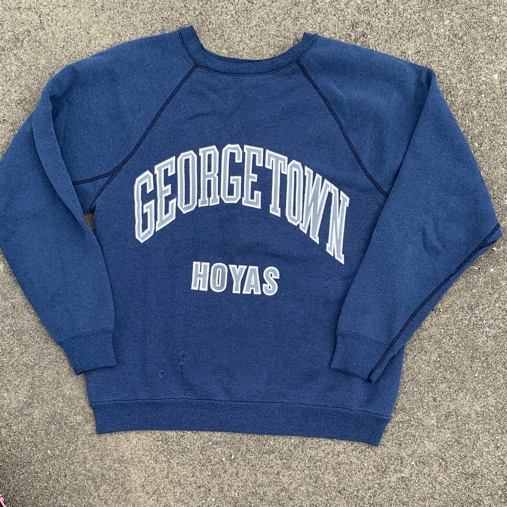 Georgetown Hoyas Navy Crewneck Sweatshirt